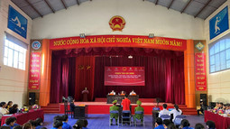 VKSND huyện Điện Biên phối hợp tổ chức phiên tòa giả định tuyên truyền, phổ biến pháp luật 