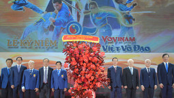 Chủ tịch nước Võ Văn Thưởng dự lễ kỷ niệm 85 năm thành lập môn phái Vovinam tổ chức tại Bình Dương