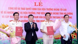 Trao quyết định bổ nhiệm Viện trưởng và Phó Viện trưởng VKSND tỉnh Hải Dương