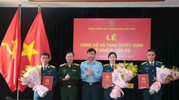 Công bố và trao quyết định bổ nhiệm các chức vụ lãnh đạo thuộc VKSQS Quân chủng Phòng không - Không quân