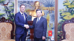 Viện trưởng VKSND tối cao Việt Nam Lê Minh Trí tiếp xã giao Bộ trưởng Bộ Tư pháp Hungary