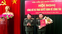 Công bố và trao Quyết định bổ nhiệm chức vụ Viện trưởng Viện kiểm sát quân sự Khu vực 42, Quân khu 4