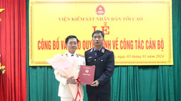 Công bố và trao quyết định bổ nhiệm chức vụ Phó Viện trưởng VKSND tỉnh Hà Tĩnh
