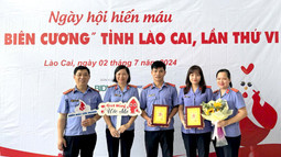 Công chức VKSND tỉnh Lào Cai tham gia ngày hội hiến máu “Hành trình đỏ - Sắc đỏ biên cương” năm 2024