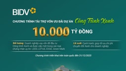 BIDV dành 10.000 tỷ đồng tài trợ các dự án “Công trình Xanh” 