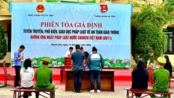 VKSND TP Hà Tĩnh phối hợp tổ chức phiên tòa giả định tuyên truyền pháp luật về an toàn giao thông