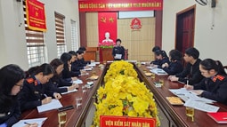 VKSND tỉnh Hà Tĩnh kiểm tra việc triển khai thực hiện kế hoạch công tác tại VKSND thành phố Hà Tĩnh