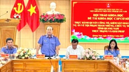 VKSND tỉnh Quảng Nam Hội thảo khoa học về tội phạm tham nhũng, chức vụ