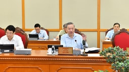 Tổng Bí thư Tô Lâm chủ trì họp về sắp xếp tổ chức bộ máy và đơn vị hành chính