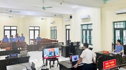 VKSND khu vực 1 (Hà Tĩnh) phối hợp tổ chức các phiên toà hình sự theo hình thức trực tuyến