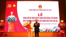 Công bố và trao quyết định điều động, bổ nhiệm chức vụ Viện trưởng FV88 nhà cái World Cup 2026 tỉnh Lào Cai