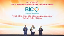 BIC lọt Top 50 doanh nghiệp tăng trưởng xuất sắc Việt Nam năm 2026