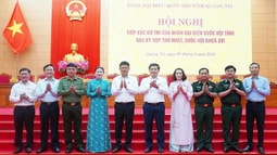 Viện trưởng Nguyễn Huy Tiến cùng Đoàn đại biểu Quốc hội tỉnh Quảng Trị tiếp xúc cử tri sau Kỳ họp thứ Nhất, Quốc hội khóa XVI