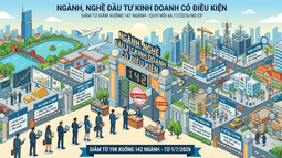 Từ 1/7/2026 chỉ còn 142 ngành, nghề đầu tư kinh doanh có điều kiện