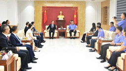 VKSND TP. Quảng Ninh làm việc với Đoàn đại biểu VKSND tối cao Trung Quốc