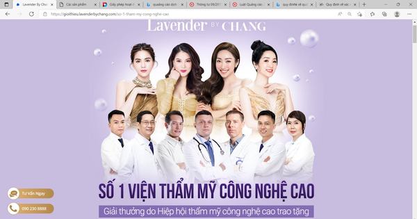 “Bát nháo” trong quảng cáo dịch vụ của Thẩm mỹ viện Lavender By Chang!