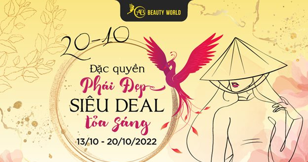 Nhân ngày 20.10 – Siêu thị mỹ phẩm AB Beauty World “tặng riêng” cho phái đẹp hàng loạt ưu đãi ấn tượng